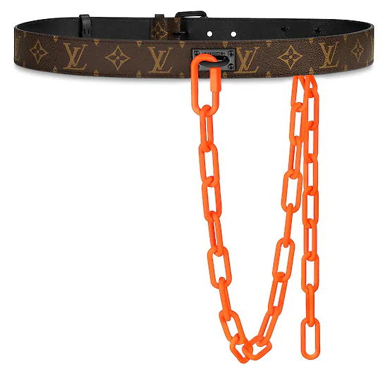 louis vuitton orange chain